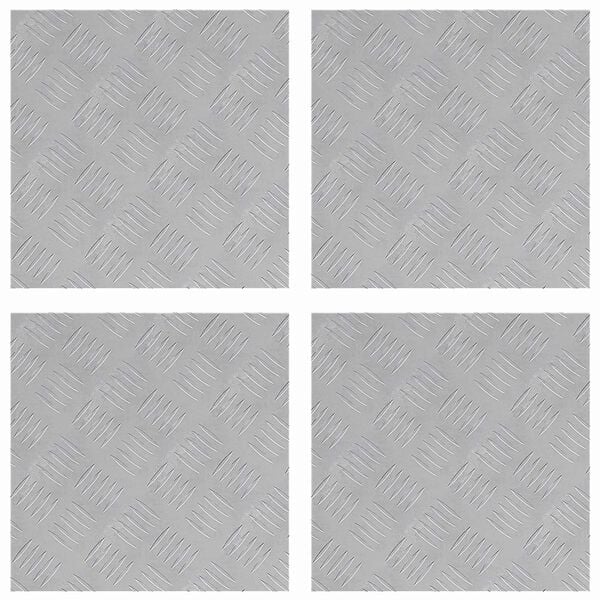 vidaXL Trinn Torget 4 pcs sølv 40 x 40 cm Aluminium