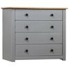 vidaXL Sideskap gr&aring; 80x40x73 cm furu Panama Range
