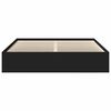 vidaXL Sengeramme svart 200x200 cm