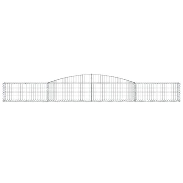 vidaXL Gabionkurver buede 3 stk 400x30x40/60 cm galvanisert jern