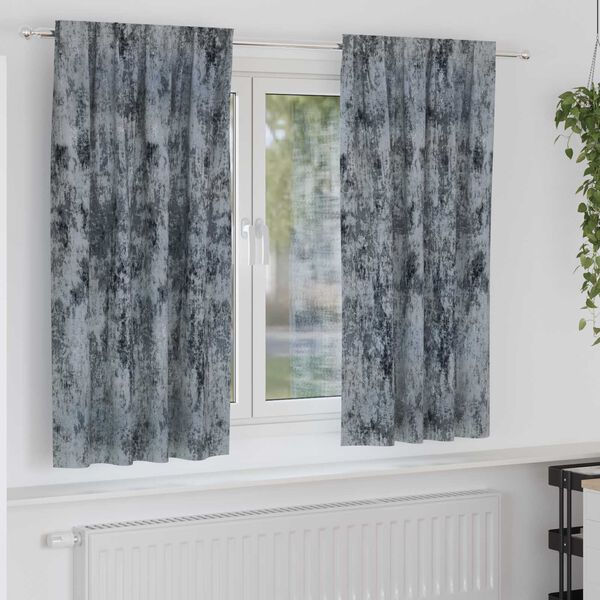 vidaXL Fl&oslash;yel Gardiner med gardiner 2 pcs S&oslash;lvgr&aring; 175 x 140 cm Fl&oslash;yel