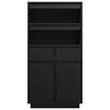 vidaXL Highboard svart 60x40x116,5 cm heltre furu