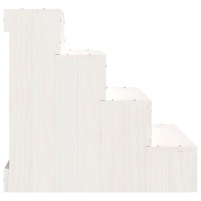 vidaXL Kjæledyrstrapp hvit 40x49x47 cm heltre furu