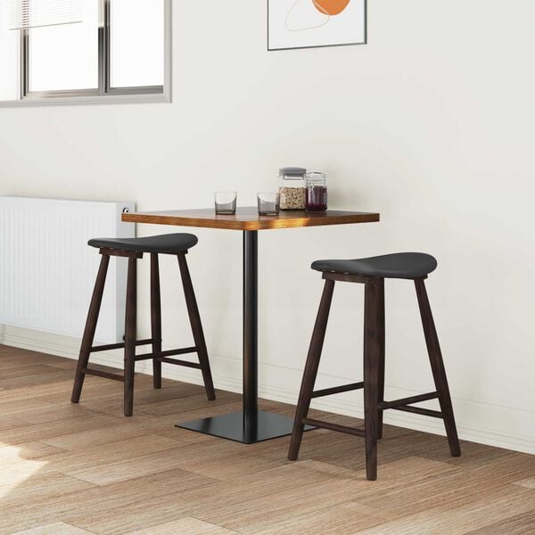 vidaXL Spisestoler 2 pcs Lys Brun 46 x 37 x 63 cm Solid Gummitre