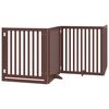 vidaXL Hundeport sammenleggbar 4 paneler brun 320 cm poppeltre