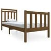 vidaXL Sengeramme honningbrun 75x190 cm Small Single heltre