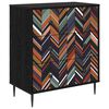 vidaXL Kommode OMMEN Geometrisk trykk 66 x 36,5 x 76 cm Konstruert tre