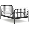 vidaXL Utvidbar sengeramme svart metall 80x130/200 cm