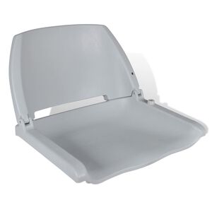 vidaXL Sammenleggbar b&aring;tstol med ryggst&oslash;tte uten pute gr&aring; 48x51x41 cm