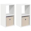 vidaXL Nattbord 2 stk. Hvit 25,5 x 22 x 49,5 cm Konstruert tre