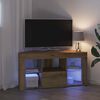 vidaXL Hj&oslash;rne LED TV-skap Artisan Eik 100 x 40 x 50 cm Konstruert tre