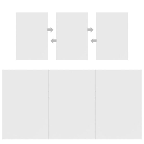 vidaXL Spisebord hvit 160x80x76 cm sponplate