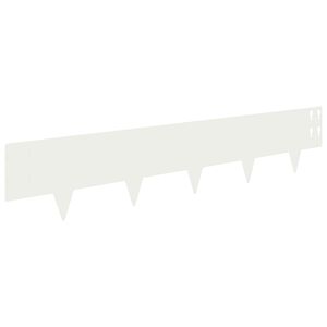 vidaXL Gjerdekant 30 pcs 100 x 20 cm St&aring;l Hvit