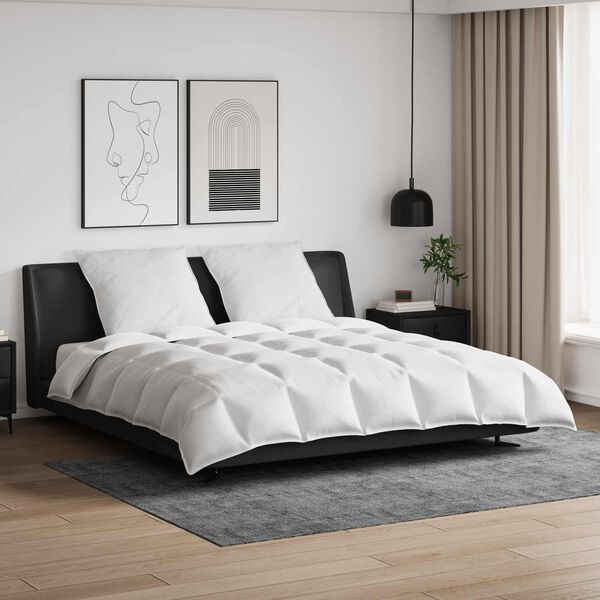 vidaXL Dyne Sett med pute 3 pcs Hvit Dun Fjær