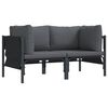 vidaXL Utend&oslash;rs M&oslash;bler med pute 2 Stk Antrasitt 80 x 80 x 71 cm St&aring;l