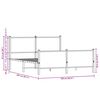 vidaXL Sengeramme i metall uten madrass r&oslash;kt eik 160x200 cm