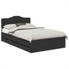 vidaXL Seng med Oppbevaring Svart 120 x 190 cm Konstruert tre