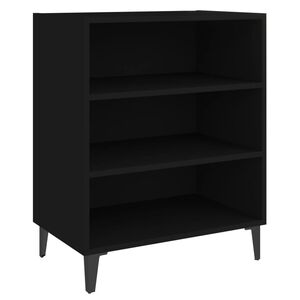 vidaXL Skjenk svart 57x35x70 cm konstruert tre