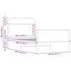 vidaXL Sengeramme uten madrass sonoma eik 100x200 cm konstruert tre