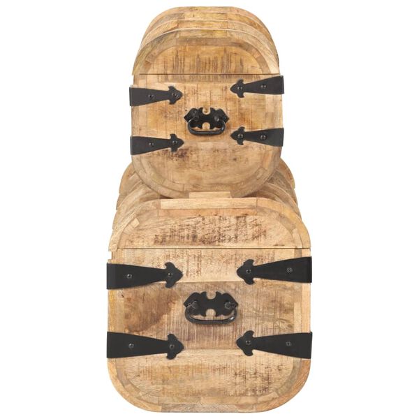 vidaXL Oppbevaringskister 2 stk heltre mango