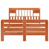 vidaXL Seng med bokhylle uten madrass voksbrun 140x190 cm heltre furu