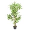 vidaXL Kunstig bambustre 552 blader 120 cm gr&oslash;nn