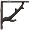 vidaXL Vegghylleknekter 12 stk. Antikk Brun 21.5 x 21.5 x 3.5 cm St&aring;l