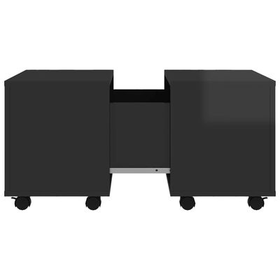 vidaXL Salongbord høyglans svart 60x60x38 cm sponplate