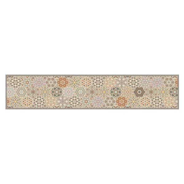 vidaXL Kj&oslash;kkenteppe vaskbar Hexagon pastell 60x300 cm fl&oslash;yel