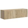 vidaXL TV vegghyllesett Veggmontert 6 pcs Sonoma eik