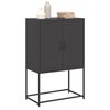 vidaXL Highboard svart 68,5x38,5x107 cm st&aring;l