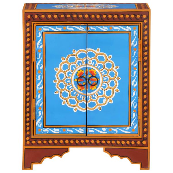 vidaXL H&aring;ndmalt nattbord 40x30x50 cm heltre mango