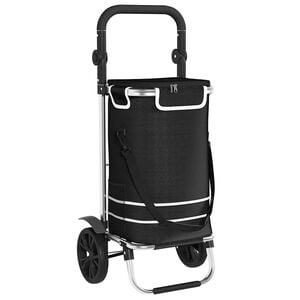 vidaXL Handlevogn Svart 36,5 x 46,5 x 100,5 cm Oxford-stoff