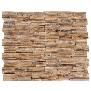 vidaXL 3D Veggkledninger 10 stk 1,01 m&sup2; heltre teak