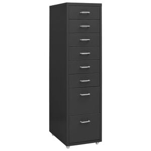 vidaXL Mobilt arkivskap antrasitt 28x41x109 cm metall