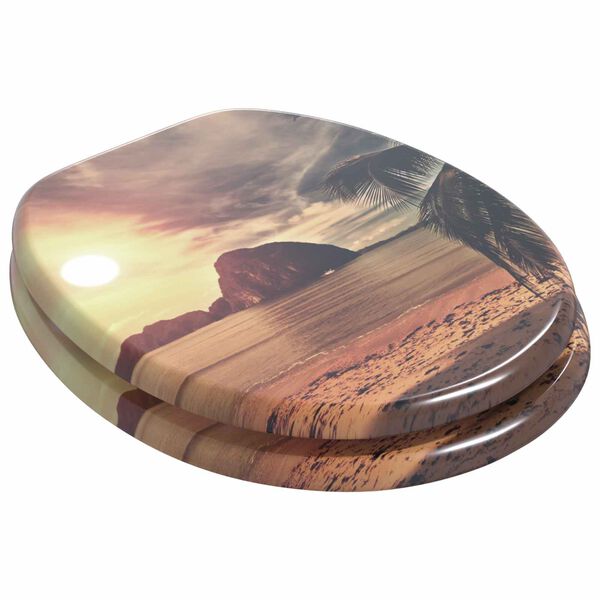 vidaXL Toalettsete Oransje 44 x 38 cm MDF-plater