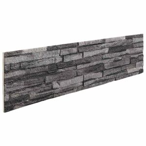 vidaXL Veggpaneler 10 pcs Antrasitt 100 x 25 cm EPS Skum