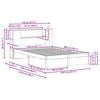 vidaXL Bokhylle Seng Ramm Vokset Brun 140 x 200 cm Massiv furu