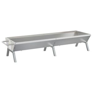 vidaXL Grillbrett s&oslash;lv 158x42x31 cm rustfritt st&aring;l