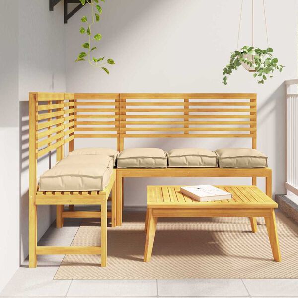 vidaXL Pute 6 pcs Beige 40 x 40 x 8 cm Oxford Stoff