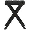 vidaXL Sammenleggbart sidebord svart heltre poppeltre