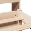vidaXL Seng med bokhylle uten madrass 140x200 cm heltre furu