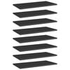 vidaXL Hylleplater 8 stk h&oslash;yglans svart 60x30x1,5 cm sponplate