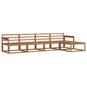vidaXL Utend&oslash;rs sofa-sett 5 pcs Naturlig Solid akasietre