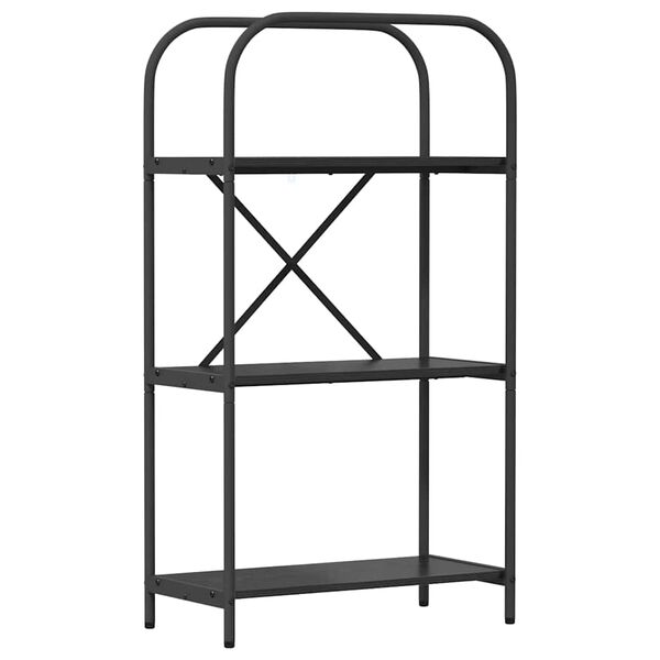 vidaXL Bokhylle Svart Eik 60 x 30 x 109 cm Konstruert tre