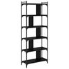 vidaXL Bokhylle Svart eik 76 x 32 x 192 cm Konstruert tre