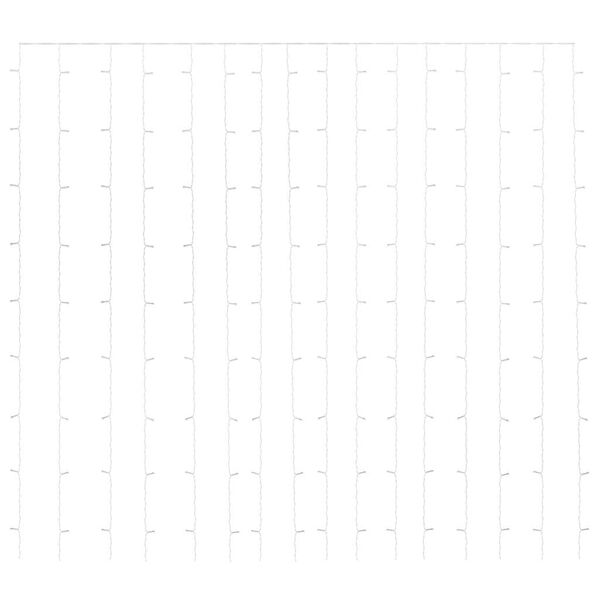 vidaXL Eventyrlysgardin 3x3 m 300 LED kaldhvitt 8 funksjoner