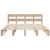 vidaXL Sengeramme med madrass 200x200 cm heltre furu