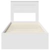 vidaXL Sengestamme med hodegjerde Hvit 90 x 190 cm Konstruert tre