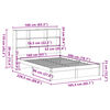 vidaXL Seng med bokhylle uten madrass 160x200 cm heltre furu